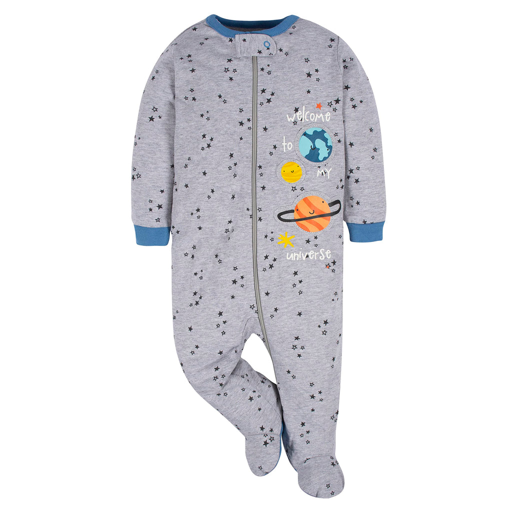Gerber Baby Boys 4 Pack 'N Play Footie And Toddler Sleepers, Space, 3-6 Months US