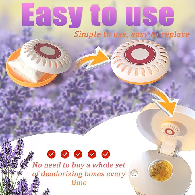 10PCS Lavender Scented Baking Soda Refills for Puck Baking Soda Cartridge, Diaper Pail Deodorizers Odor Absorber Compatible with Munchkin Step and Pail Diaper Pails