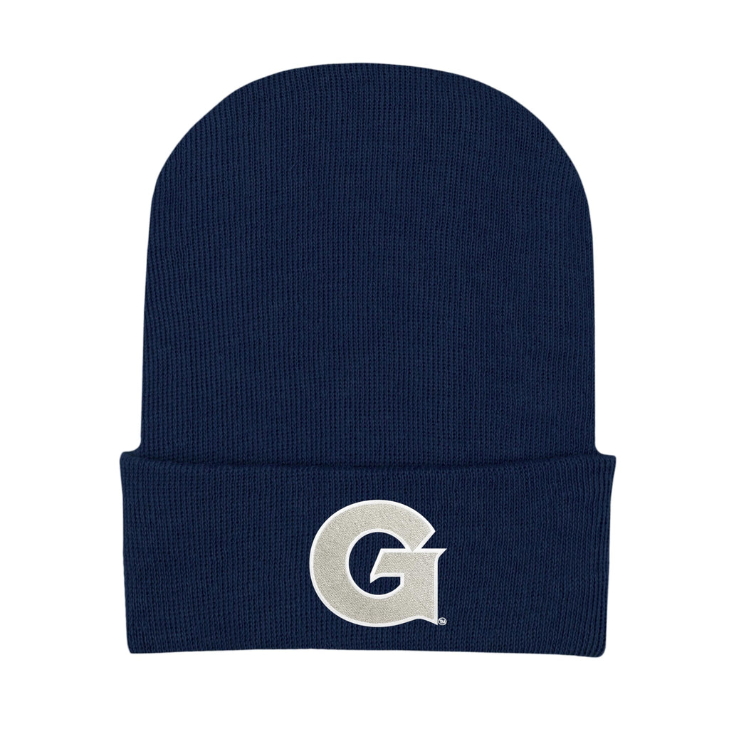 College Baby Knit Cap Georgetown Hoyas Logo - Navy - Newborn