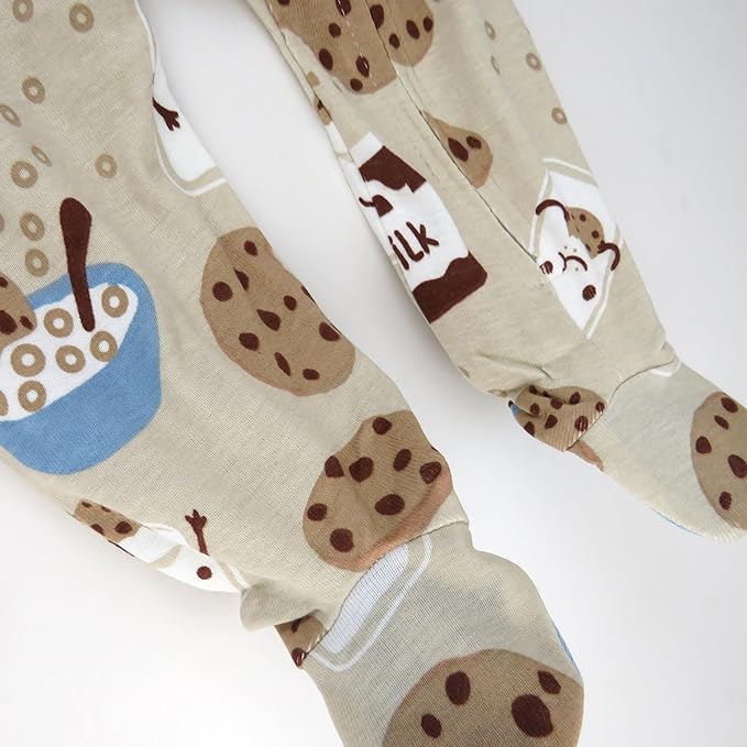 HonestBaby Baby Sleep N' Play One-Piece Zip-Front Footed Organic Cotton Pajama Sleeper