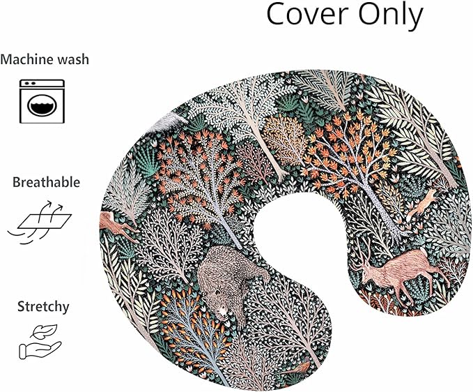 Boyoung Stretchy Nursing Pillow Covers Ultra Soft Slipcovers for Breastfeeding for Baby Girls Boys, Feeding Pillow Cover Fits Standard Infant Support Pillows Positioners Nursing Pillow Case