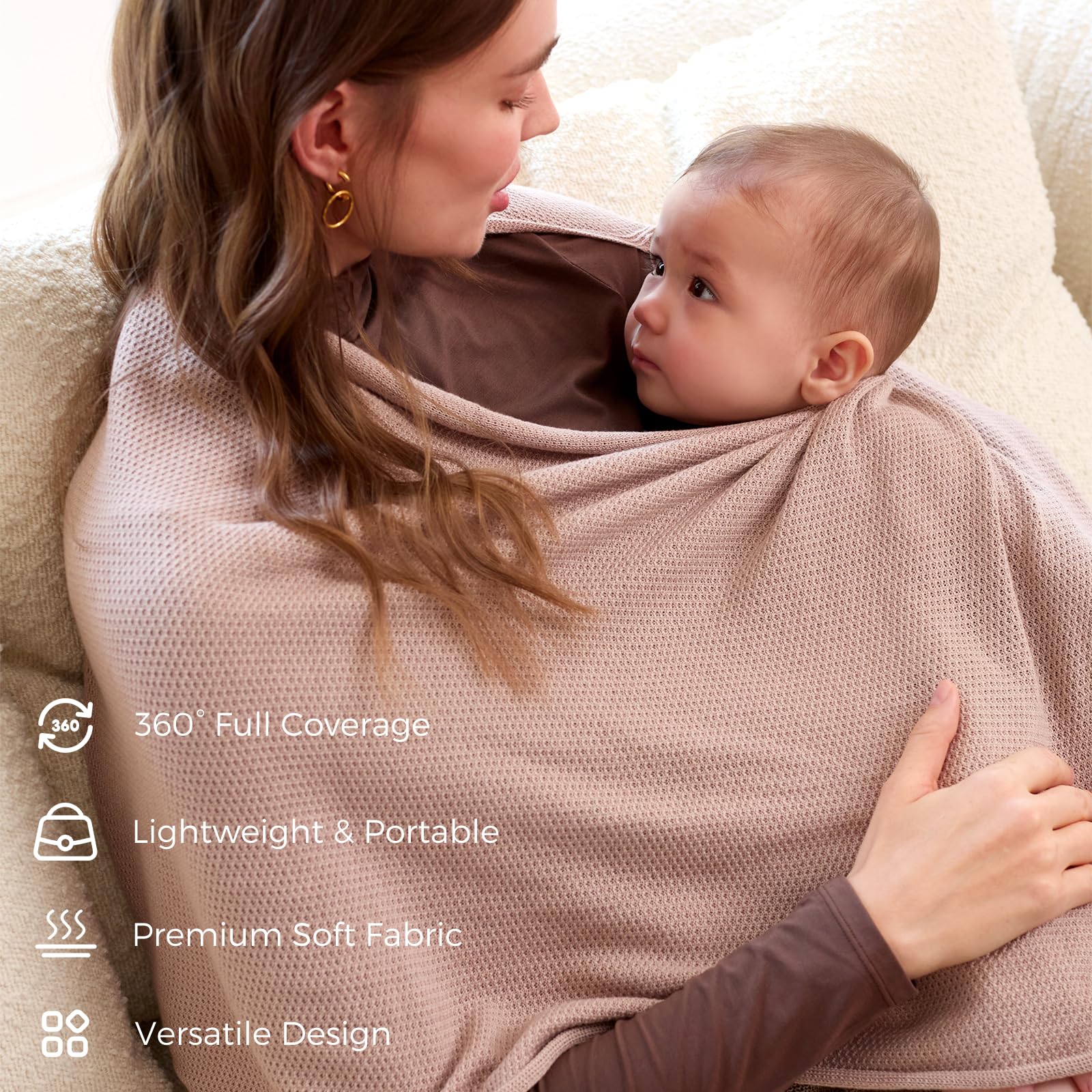 Momcozy Nursing Cover, Privacy Breastfeeding Cover with Soft Breathable