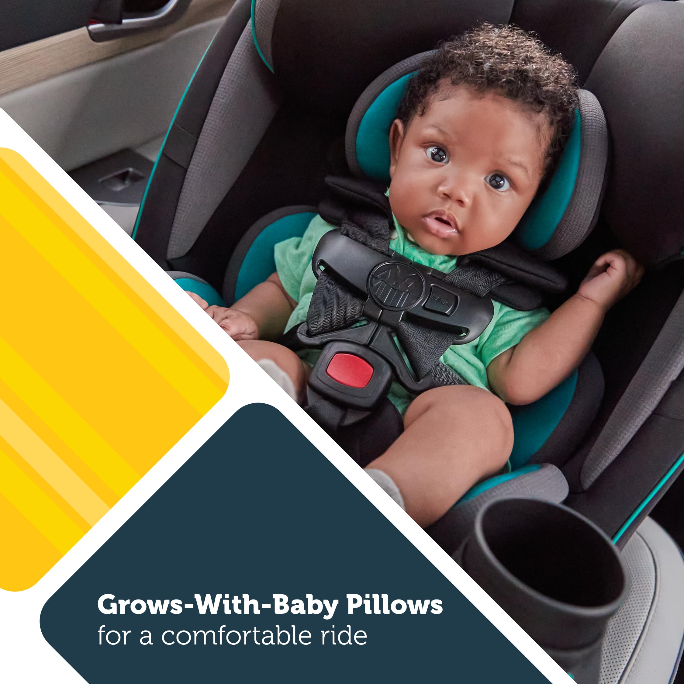 Safety 1st Grow and Go All-in-One Convertible Car Seat, Rear Facing, 5-40 lbs, Forward Facing (30–65 lbs), High Back Booster Seat 40-100 pounds, Vineyard Girl