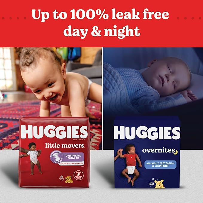 Huggies Size 5 Diapers, Little Movers Baby Diapers, Size 5 (27+ lbs), 19 Count, Packaging May Vary