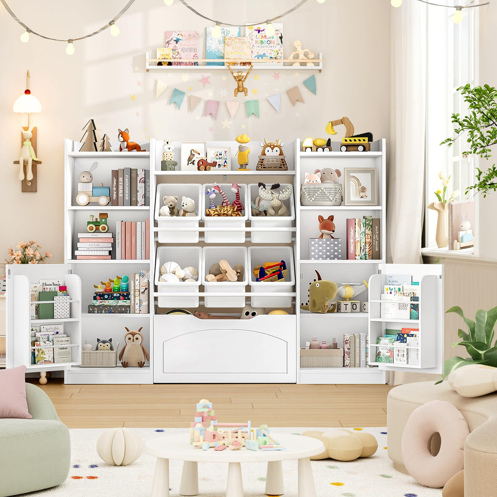 FINETONES Toy Storage Organizer with Movable Drawer Toy Organizer for Kids