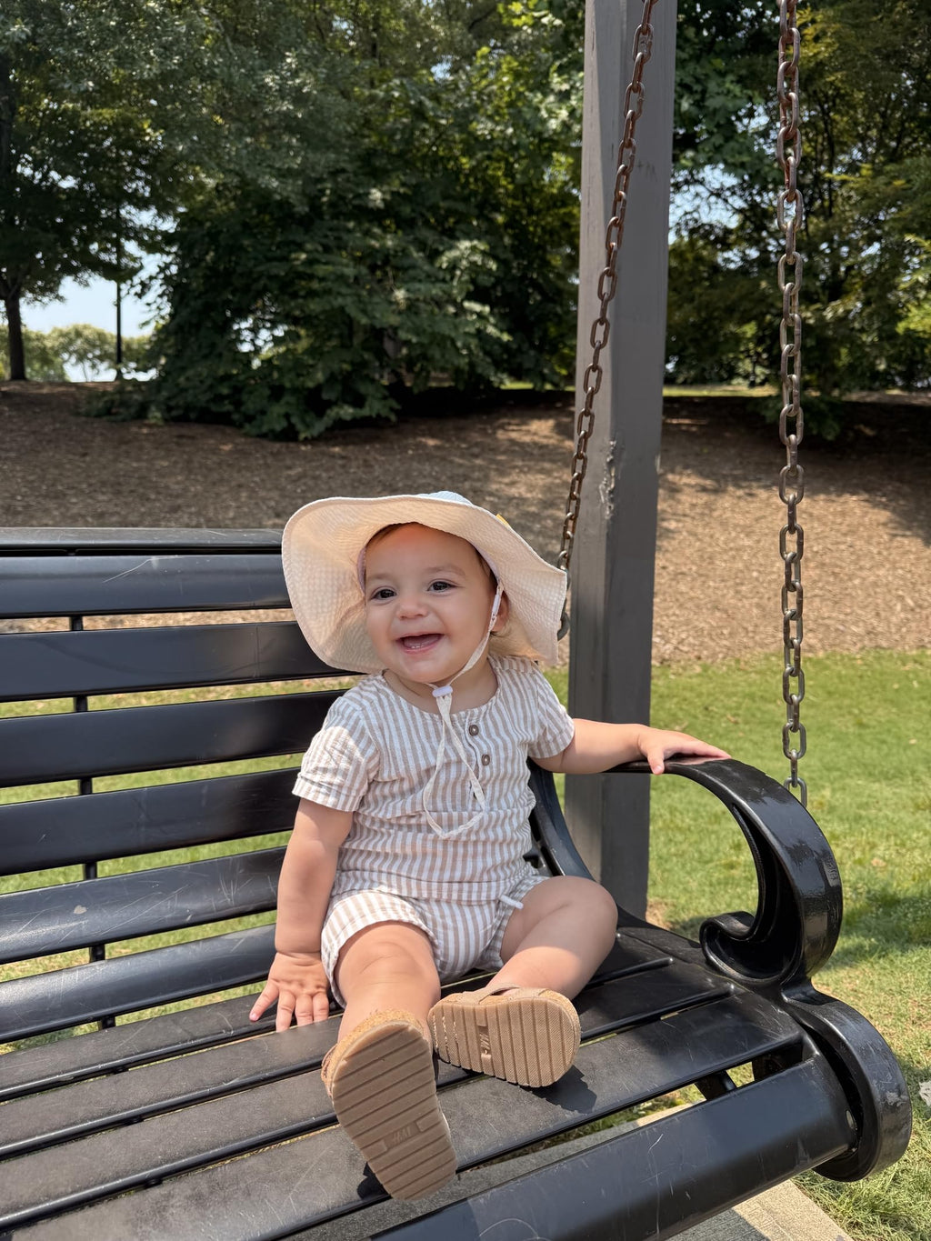 Baby Sun Hat Toddler Girl Beach Hat Adjustable Outdoor Summer Hat UPF 50+ Sun Protection Wide Brim Infant Kids (US, Age, 6 Months, 24 Months, Beige)