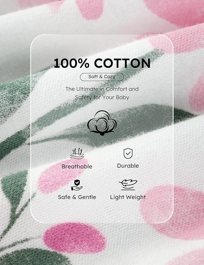 Yoofoss Baby Pajamas 100% Cotton Baby Sleepers for Newborn 0-3 3-6 6-9 Months Boys Girl Clothes 3pcs Footed PJs