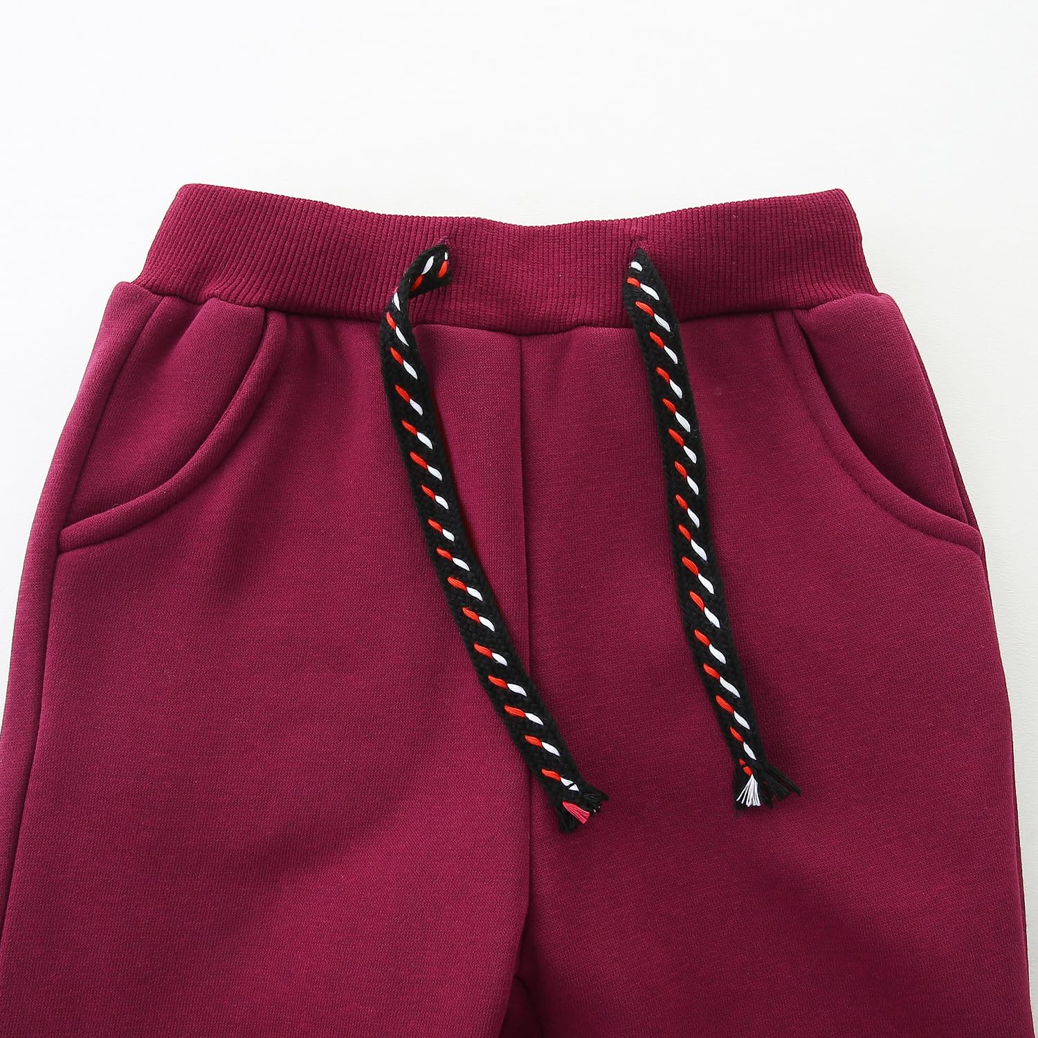 Funnymore Kids Toddler Boys Pants Clothes,3 Pack Pull On Fleece Jogger Sweatpants Dark Grey/Navy/Burgundy 3t