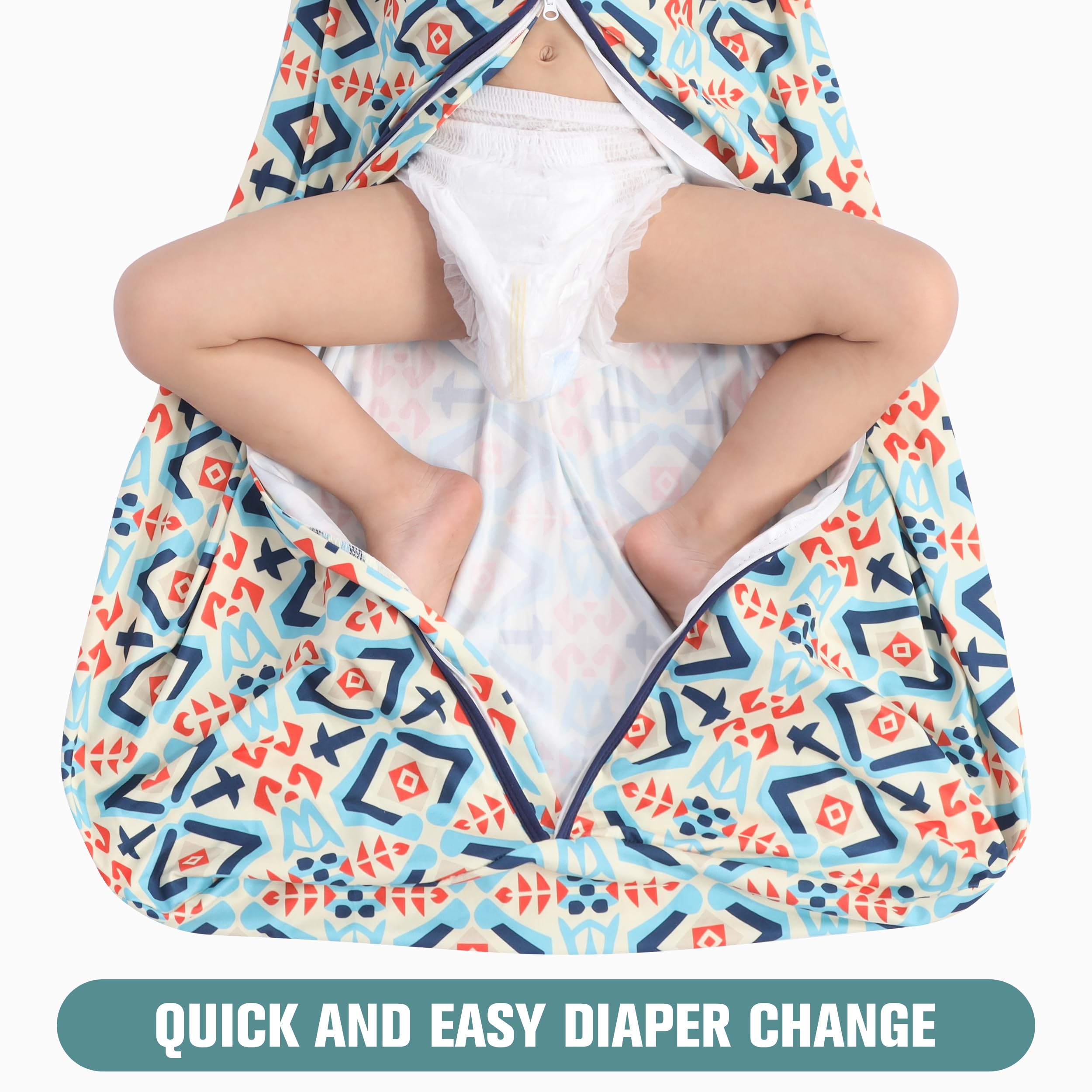 GUNTAIL Baby Sleep Sack 12-18 Months 3 Pack Baby Wearable Blanket 100% Rayon Cotton 2-Way Zipper Toddler Sleeping Sack.Comfy Soft Lightweight TOG 0.3 (Bohemia&Checkered&Blue,)