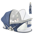 ISELECTOR Portable Baby Bassinet Travel Baby Bed, Baby Cribs Travel Pod for Outdoors Baby Lounger Infant Travel Bed with Mosquito Net and Sunshade Canopy, Lightweight Washable