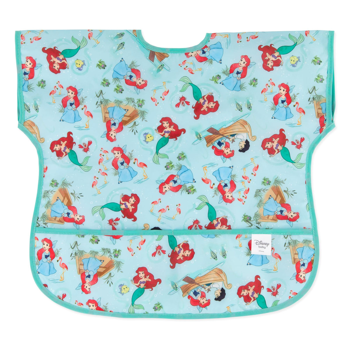 Bumkins Short Sleeve Bib for Girl or Boy, Toddler and Kids for 1-3 Years, Large Size, Essential Must Have for Junior Children, Eating, Mess Saving Soft Fabric Apron for Play, Born This Way Kindness