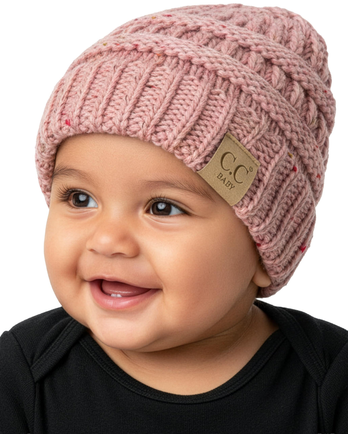 Funky Junque Baby Winter Hat – Cute Newborn Beanie, Infant Girl Hats 0–12 Months, Soft Knit Baby Beanies for Boys & Girls, Cozy Warm Stocking Stuffer Gift: Beige
