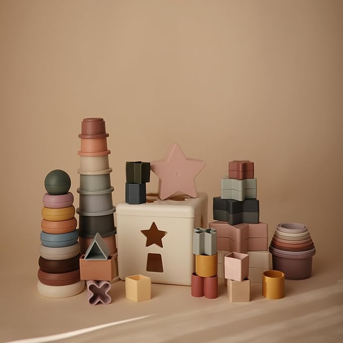 mushie Stacking Cups Toy | Made in Denmark (Original)