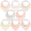KeaBabies 8pk Organic Baby Bandana Bibs for Drooling and Teething (Prism)