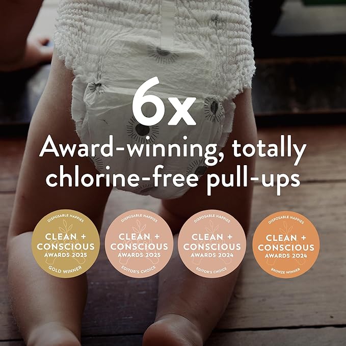 Joonya Pull-Up Pants Baby Diapers, Size 5 XL (24-37 lb) - 1 Bag of 23 - NonToxic, Eco-Friendly, Ultra Slim, Overnight Use - Made in Denmark