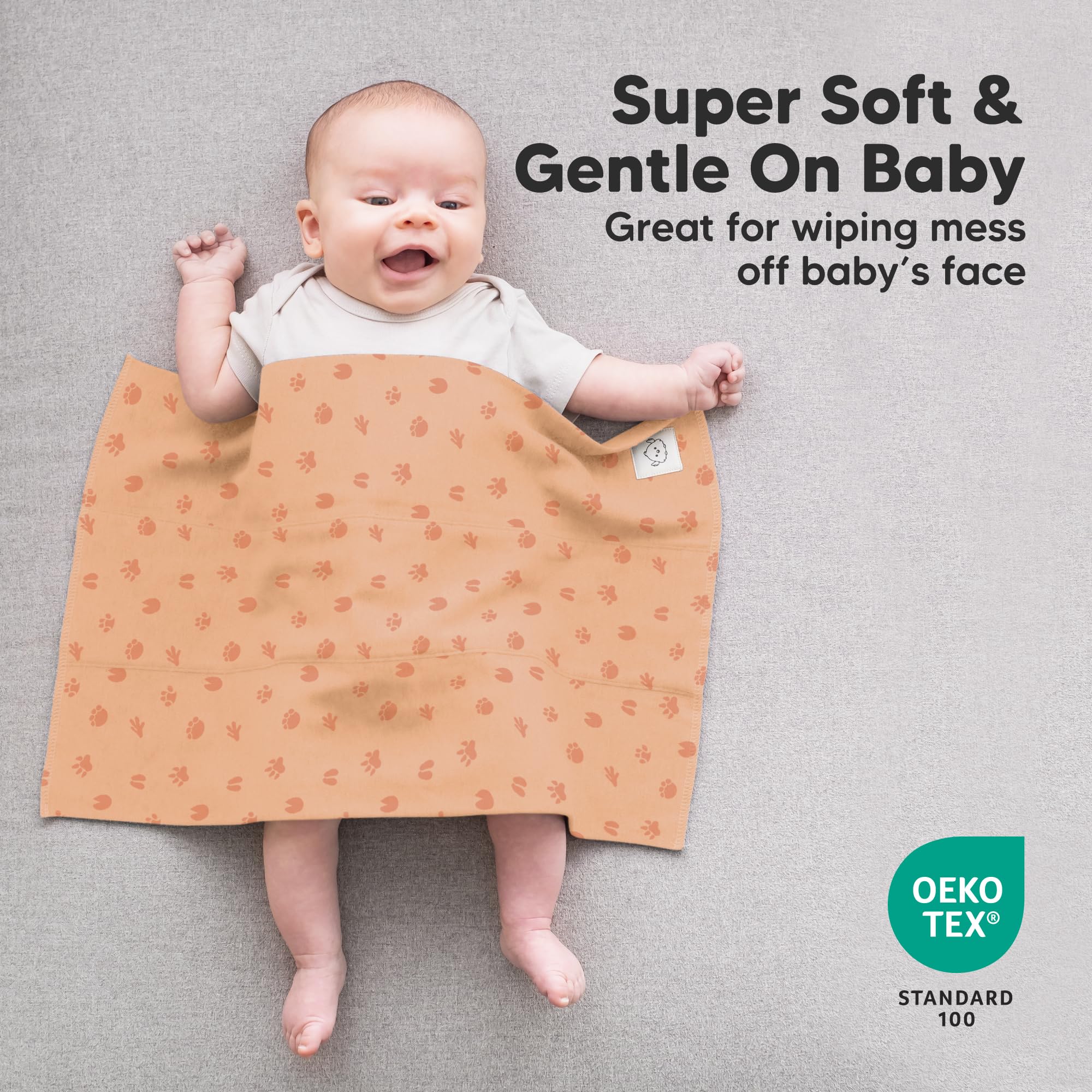 Organic Burp Cloths Baby Boy, Girl, 6-Pack Large Burping Cloths (Wilderness)