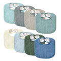 JELLYMONI Muslin Baby Bibs 8 Pack Baby Bandana Drool Bibs for Unisex Boys Girls, 100% Cotton Solid Colors Soft Square Teething Bibs for Newborn