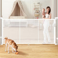 Retractable Baby Gates for Stairs, 78" Extra Wide Retractable Dog Gate with Support Rods for The House, 42" Extra Tall Baby Safety Gates Pet Gate for Doorways, Hallways, Indoor, Outdoor
