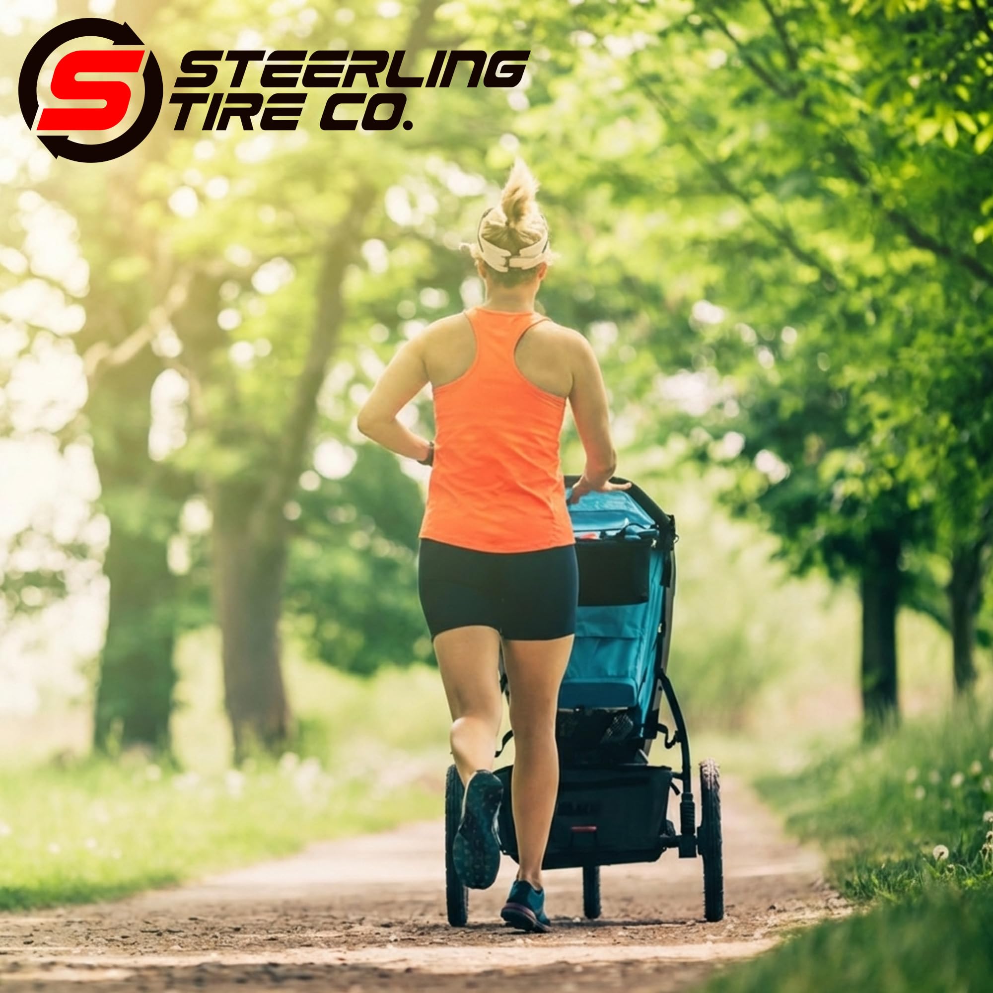 Three 16-Inch Tire Replacements for Jogging Strollers Like BOB Ironman & Bike Trailers Including Allen Sport, Burley and Instep (3-Pack) by Steerling Tire Co.