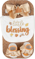 Baby Bib, Booties & Headwear Gift Set – 3 Piece Outfit for Boys & Girls – Halloween, Fall, Thanksgiving, Football & Christmas