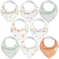 8pk Organic Baby Bandana Bibs for Drooling and Teething (Wilderness)
