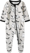O2 BABY Baby Boys Girls Organic Cotton Zip-Front Sleeper Pajamas, Footed Sleep 'n Play