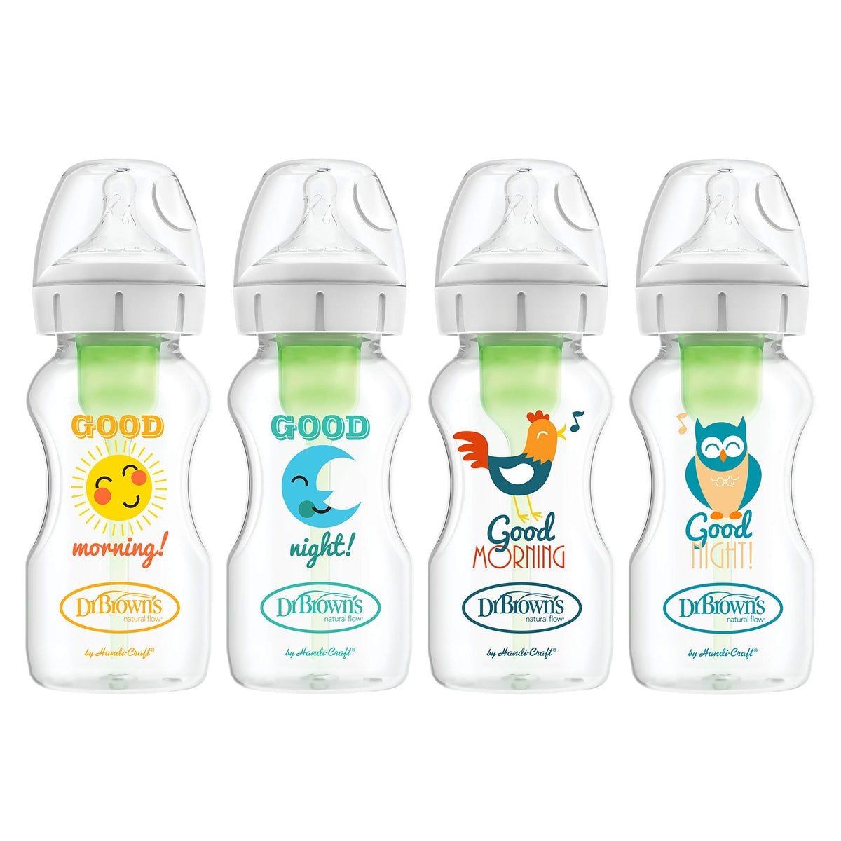 Dr. Brown's Anti-Colic Options+ Wide-Neck Baby Bottles, 5 oz, 4-Pack