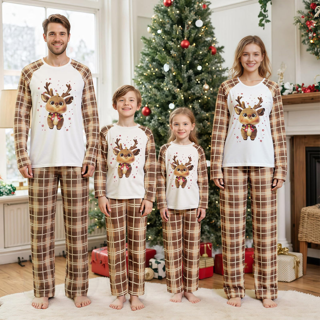 Awoscut Family Christmas Pajamas Matching Pajamas for Family, Xmas PJs Sets Holiday Sleepwear (on-2, Baby, 18 Months)