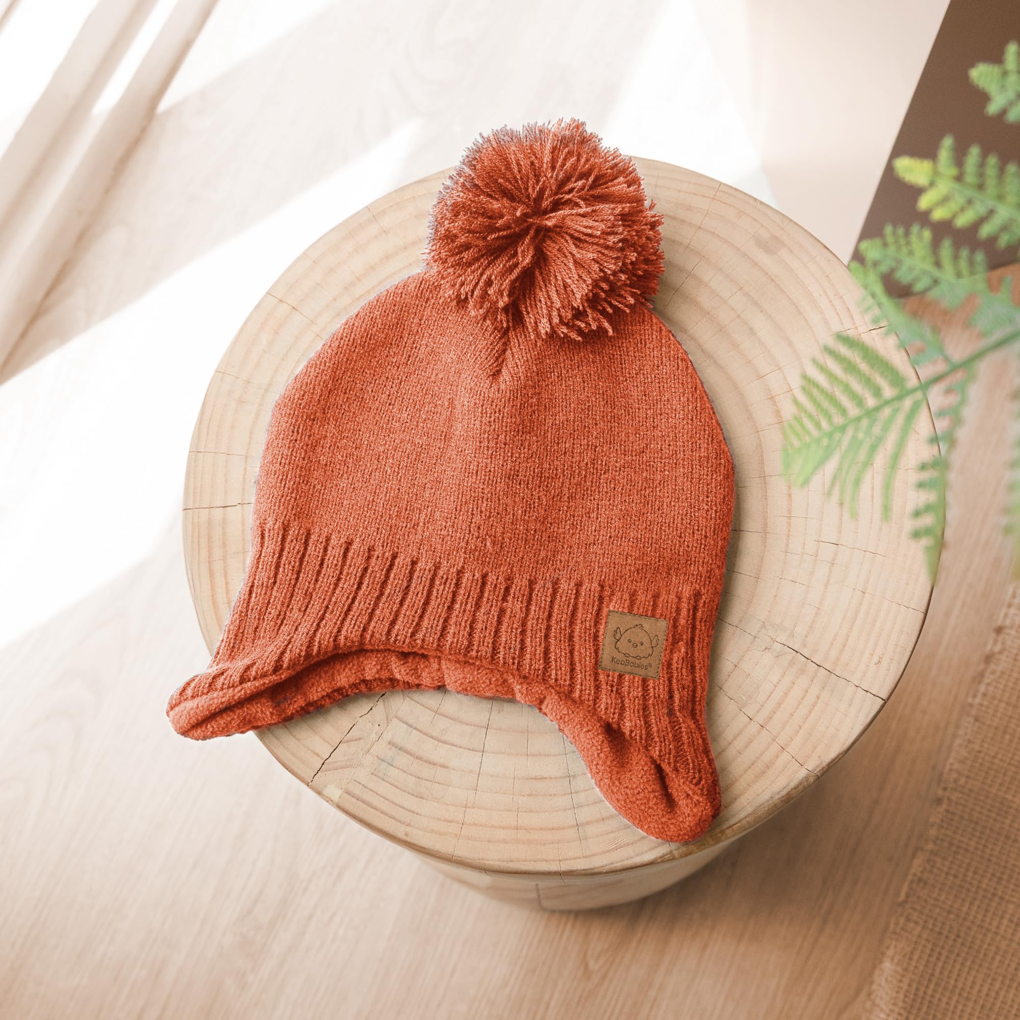 KeaBabies Baby Beanies, Winter Baby Hats for Boys, Girls (Tea Rose, 6-36M)