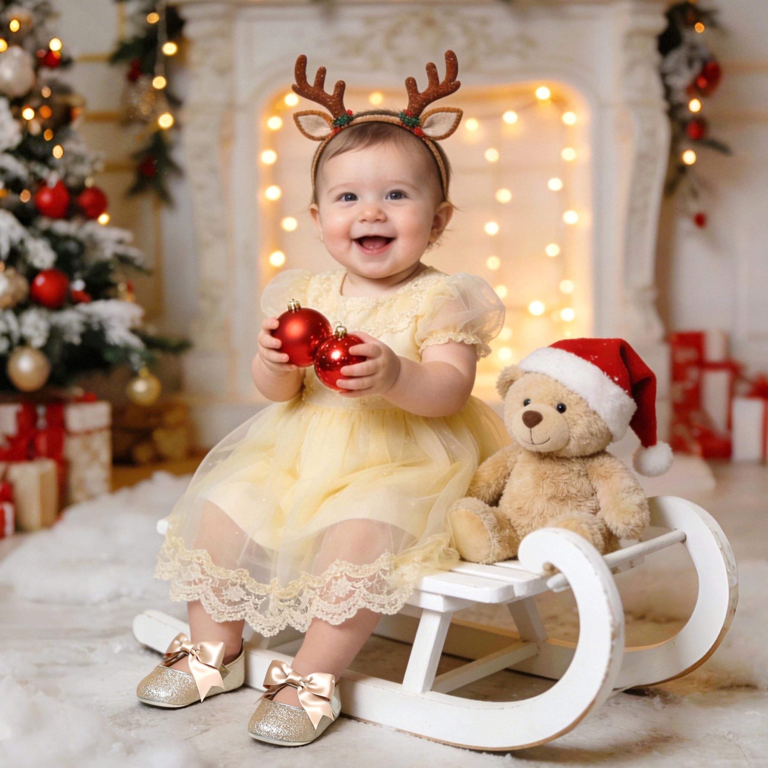 Soft Sole Leather Gold Baby Shoes - Infant Baby Walking Shoes Moccasinss Rubber Sole Crib Shoes(Gold,2.5-3 Years Toddler)