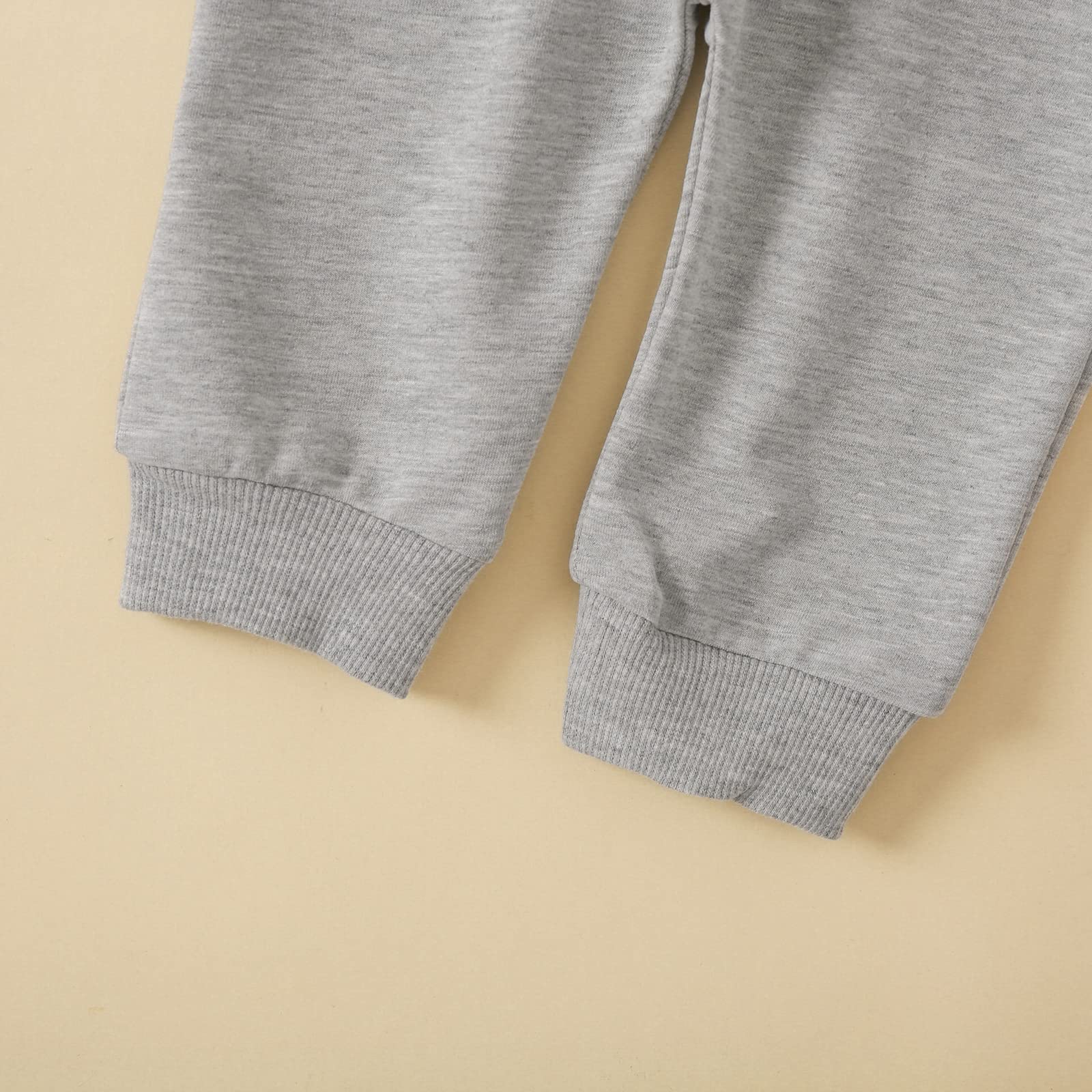 MA&BABY Toddler Baby Boy Clothes Solid Color Sweatshirt Jogger Pants Set
