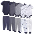JELYLOVE 10 Pack Baby Boy Girl Bodysuits And Pants Sets New Born Outfits