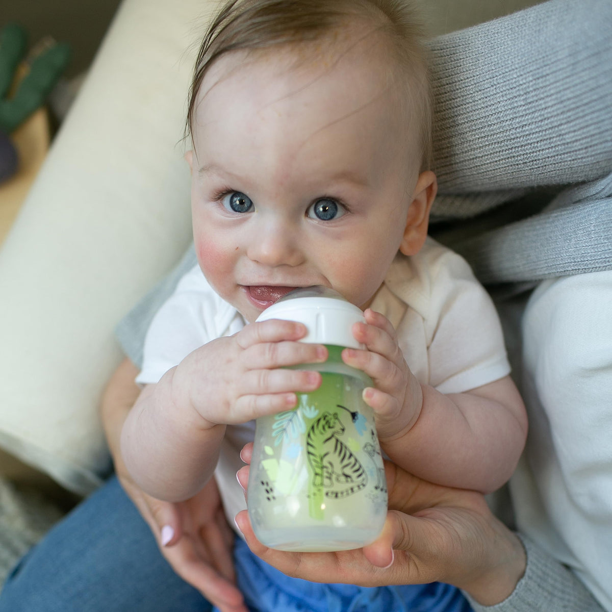 Dr. Brown's Anti-Colic Options+ Wide-Neck Baby Bottles, Jungle, 2-Pack