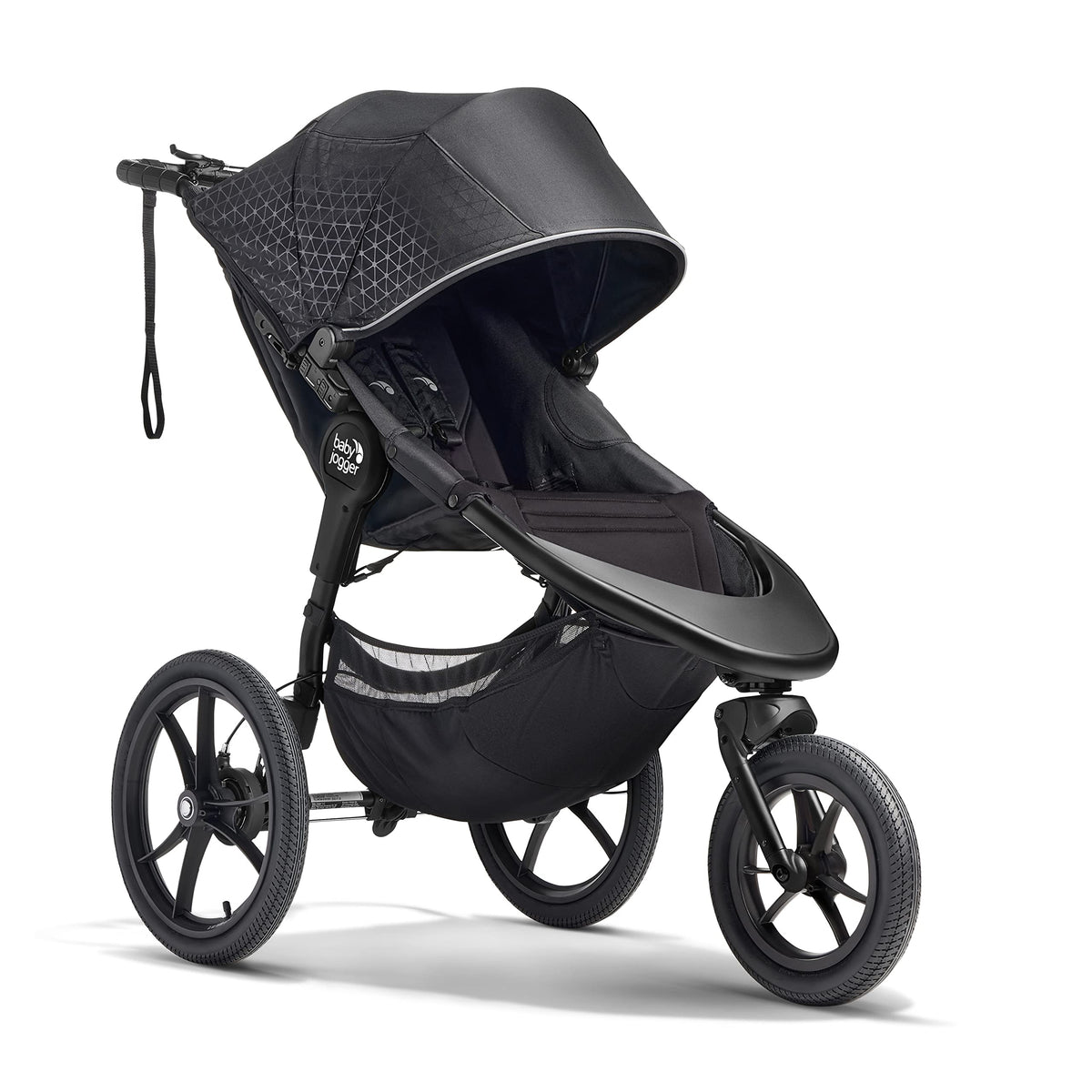 Baby Jogger® Summit X3 3-Wheel Jogging Stroller with Hand Brake, Baby Stroller with One-Hand Compact Fold, All-Wheel Suspension for Running, Jogging, and Everyday Outings, Midnight Black