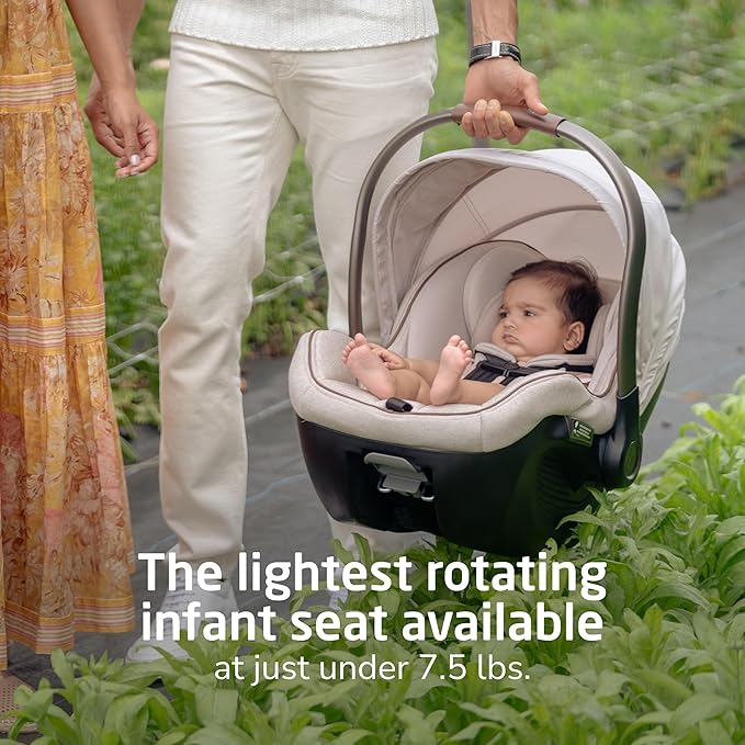 Maxi-Cosi Peri™ 180 Rotating Infant Car Seat, Baby Car Seat Rotating Carseat, Swivel Car Seat, Desert Wonder
