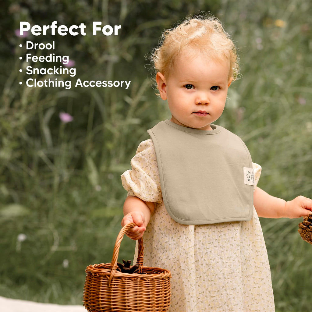 KeaBabies 8-Pack Organic Baby Bibs for Boys, Girls Drool Bibs (Embrace)