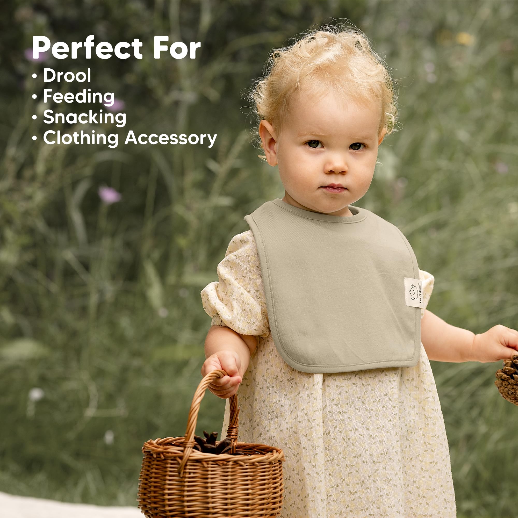 KeaBabies 8-Pack Organic Baby Bibs for Boys, Girls Drool Bibs (Embrace)