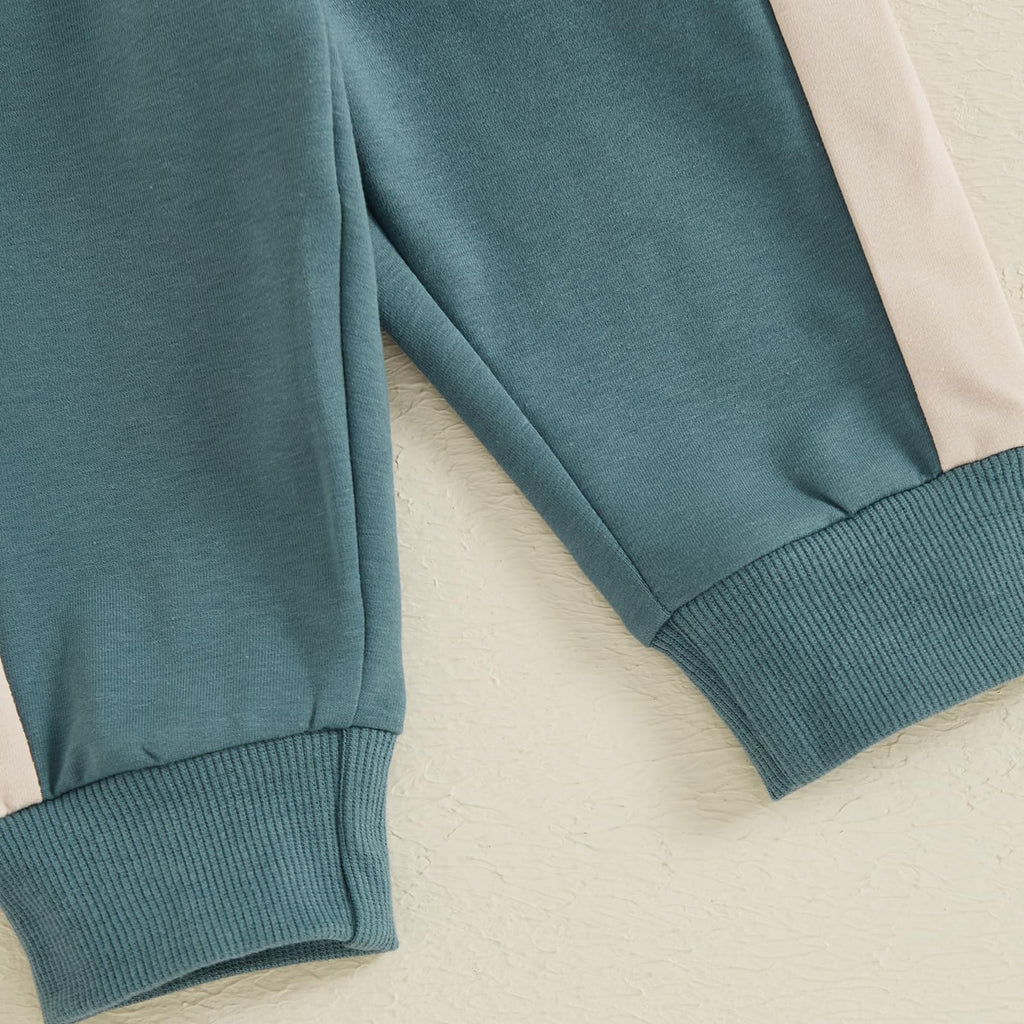 Lucikamy Toddler Baby Boy Fall Outfits Long Sleeve Crew Neck Pullover Sweatshirt + Jogger Pants Set Infant Winter Clothes (B-Lake Blue, 3-4 Years)