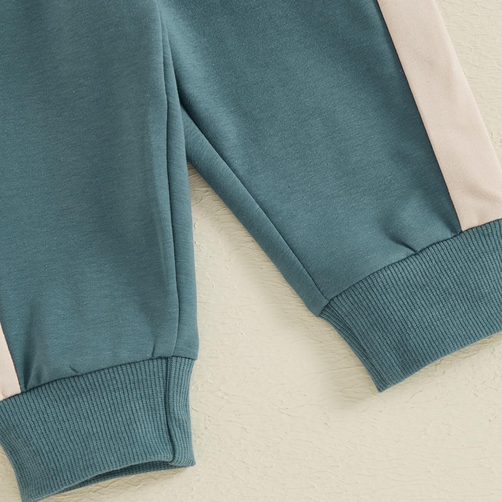 Lucikamy Toddler Baby Boy Fall Outfits Long Sleeve Crew Neck Pullover Sweatshirt + Jogger Pants Set Infant Winter Clothes (B-Lake Blue, 3-4 Years)