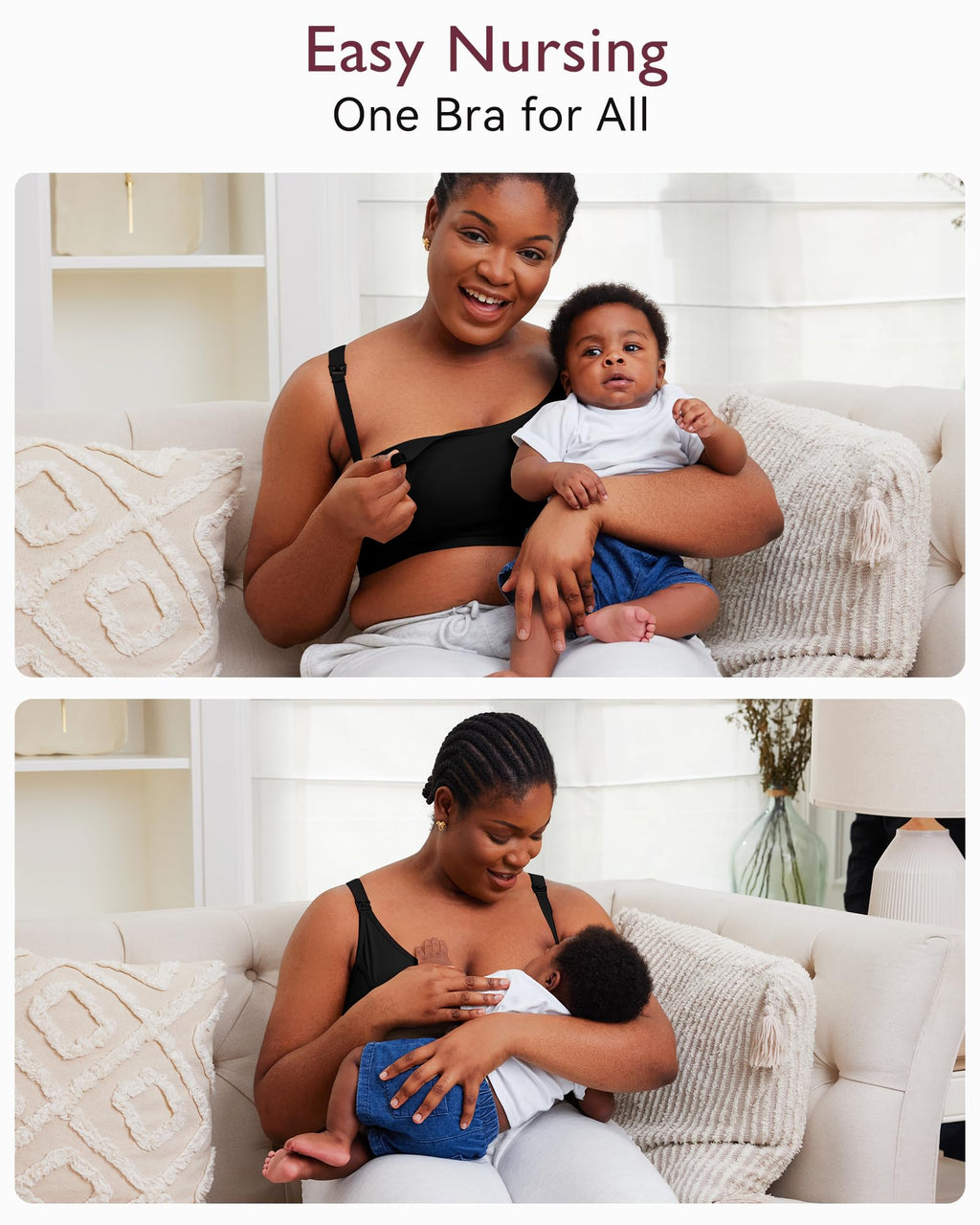 Momcozy Pumping Bra, Pumping Bra Hands Free 2 Pack Comfortable All Day Wear Pumping and Nursing Bra in One Holding Breast Pump for Spectra, Lansinoh, Medela