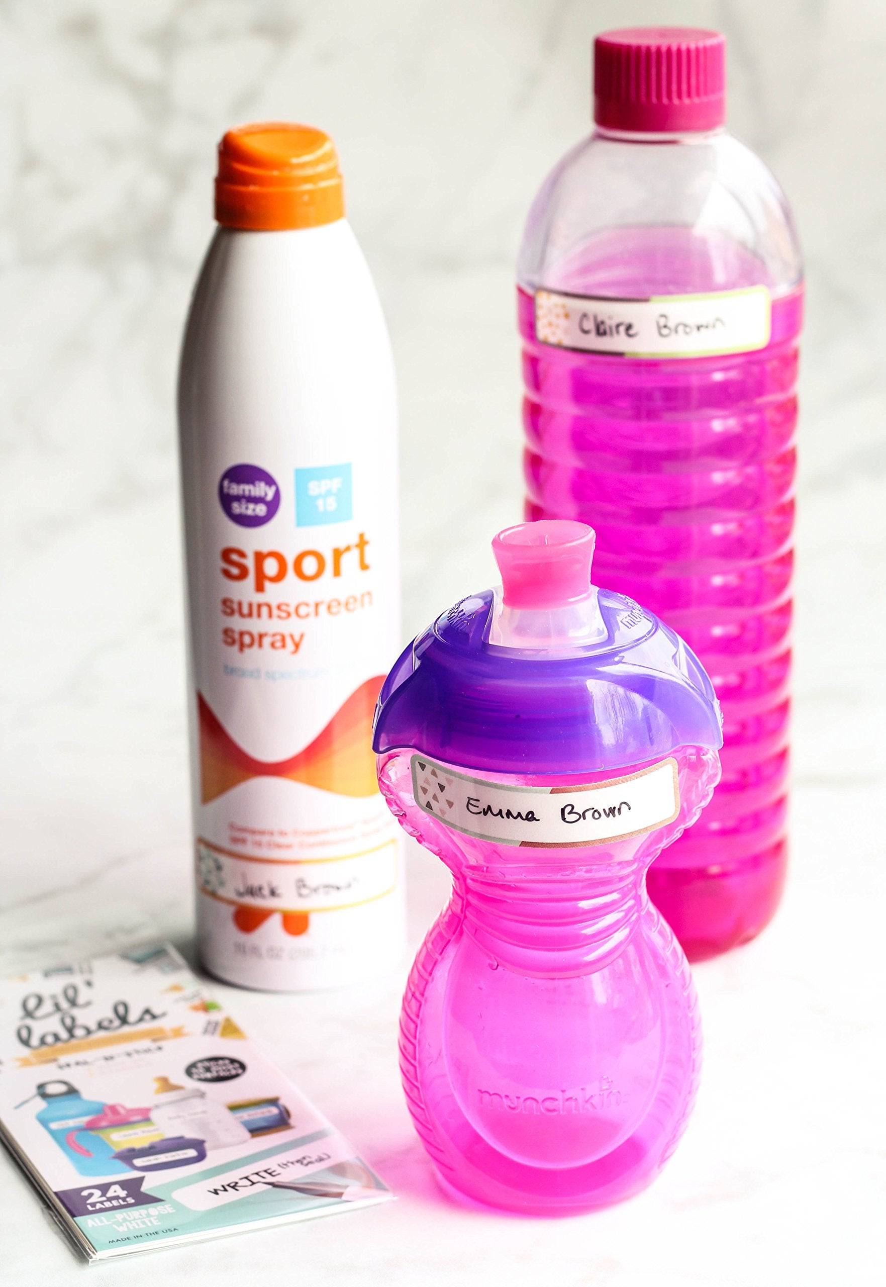 Daycare Value Pack - Write On Name Labels, Waterproof (Animal Friends) + (Bright White)