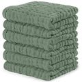 Comfy Cubs Muslin Baby Washcloths 10"x10" 6 Pk - Fern