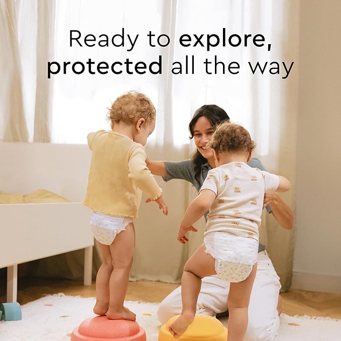 LILLYDOO Diaper Pants Toddlers - Size 3 (13-22 lbs), Monthly Supply (174 Count), Skin-Friendly, Ultrasoft, Chlorine-Free, Snug Fit & Absorbent Pull On Diapers