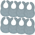 Comfy Cubs Muslin Bibs for Babies, Pack of 8 - Pacific Blue