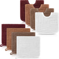 Tallew 8 Pack Muslin Burp Cloths and Baby Bibs for Boy Girls, Macaron Color