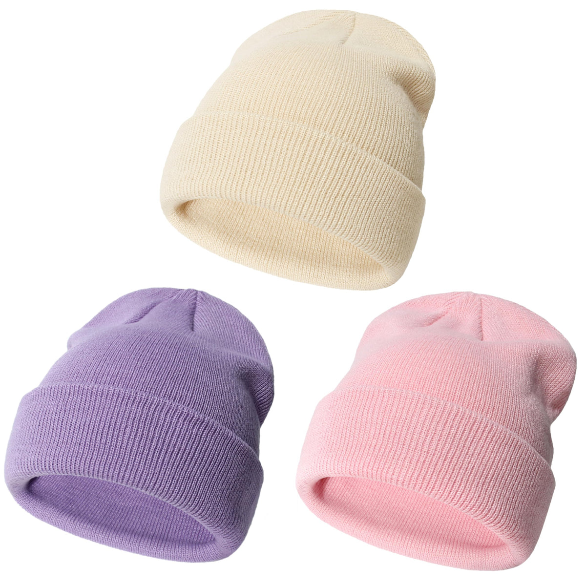YMYDYFC Baby Beanie 3Pack Toddler Beanie Baby Winter Hats Boy&Girl 0-6Years