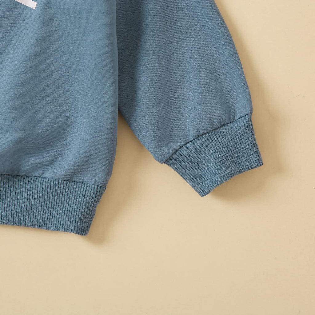 MA&BABY Toddler Baby Boy Clothes Solid Color Sweatshirt Jogger Pants Set