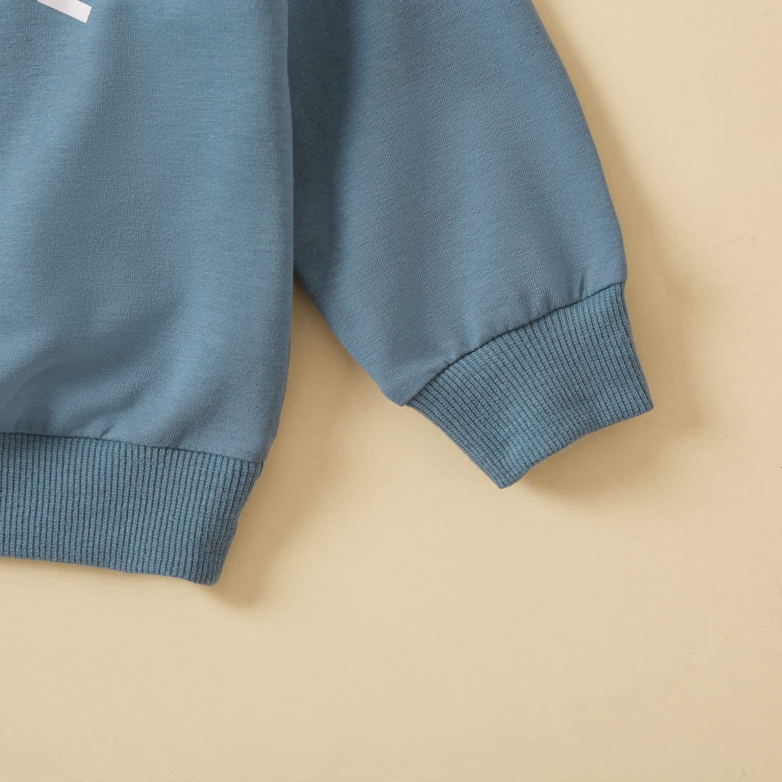 MA&BABY Toddler Baby Boy Clothes Solid Color Sweatshirt Jogger Pants Set
