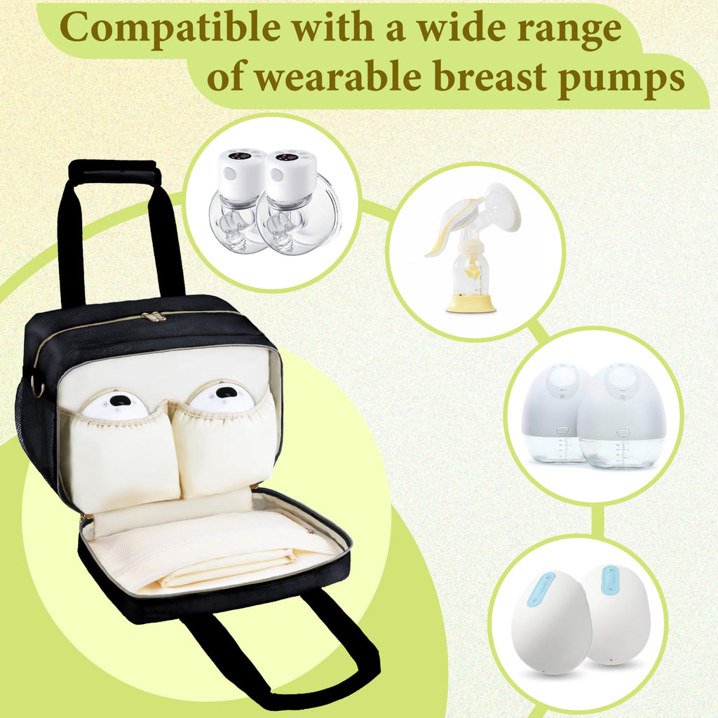 GDNasist Breastmilk Cooler Bag with Ice Pack, Fits Baby Bottles up to 9 Oz