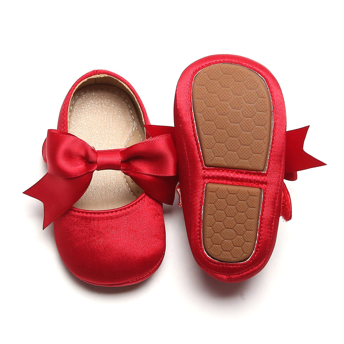 Felix & Flora Gold Baby Shoes Girl 6-12 Months - Infant Baby Walking Moccasinss Rubber Sole Crib Shoes(Gold,6-9 Months)